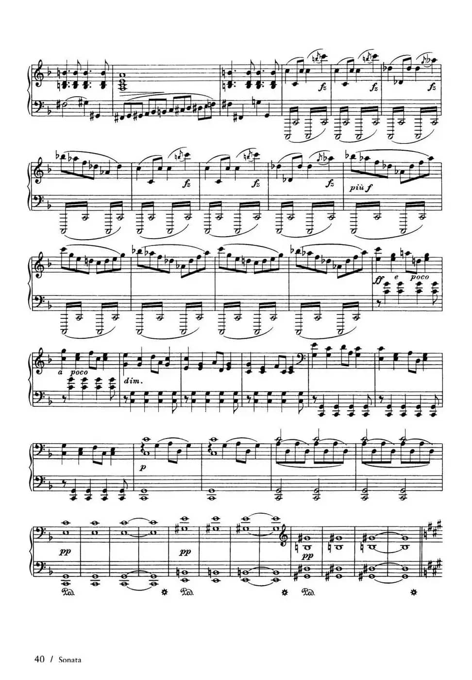 Piano Sonata in F Maj Op·12 （F大调钢琴奏鸣曲·第一乐章）