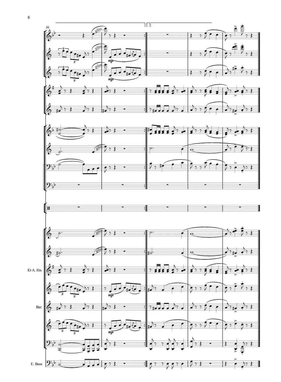 Черные глаза （探戈舞曲）（合奏、俄罗斯原版谱）
