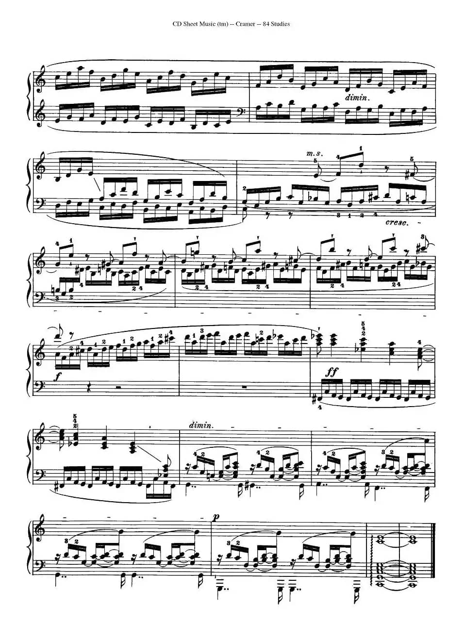 Cramer - 84 exercices（41—45）（克拉莫84首钢琴练习曲）