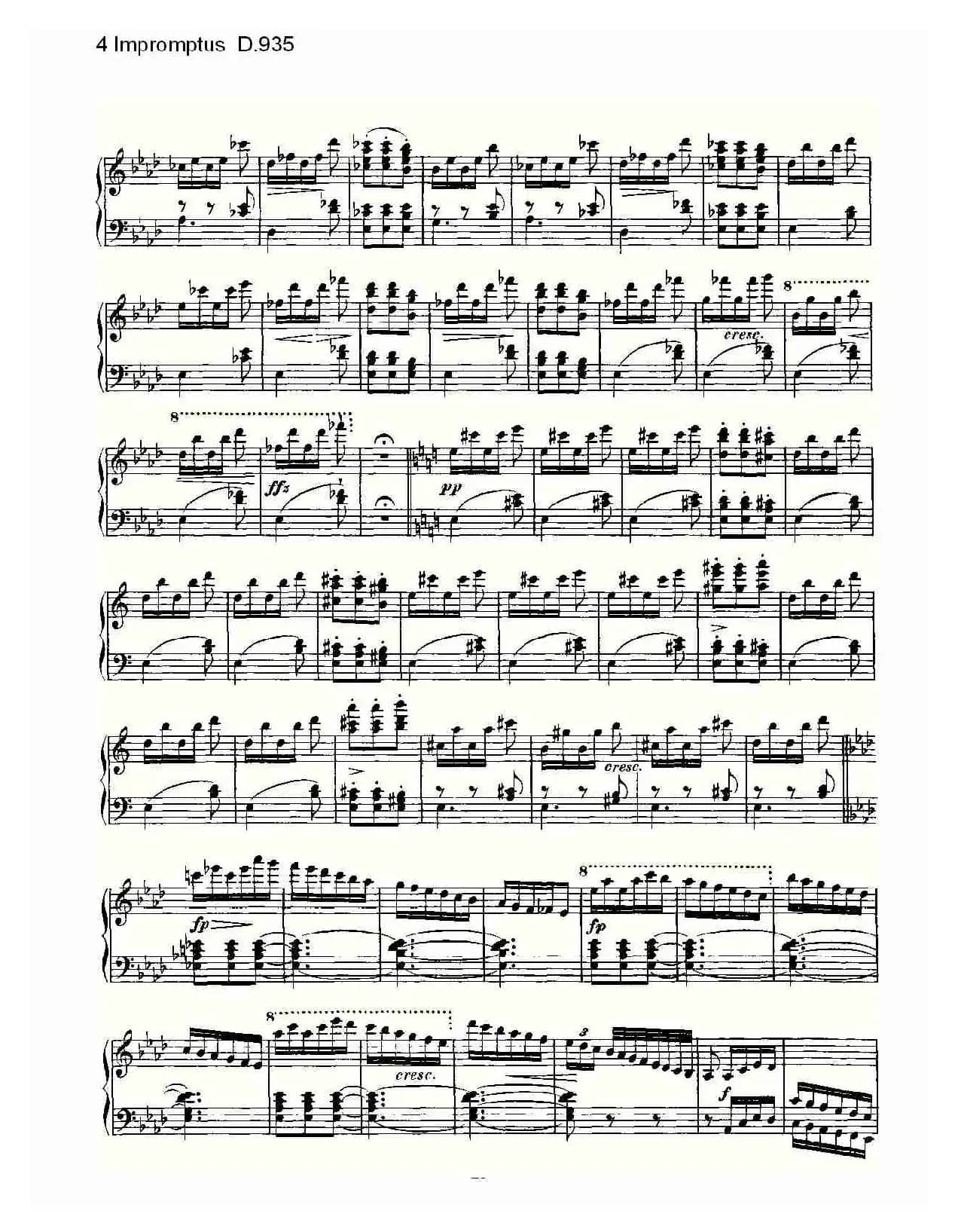 4 Impromptus D.935（4人即兴演奏D.935）