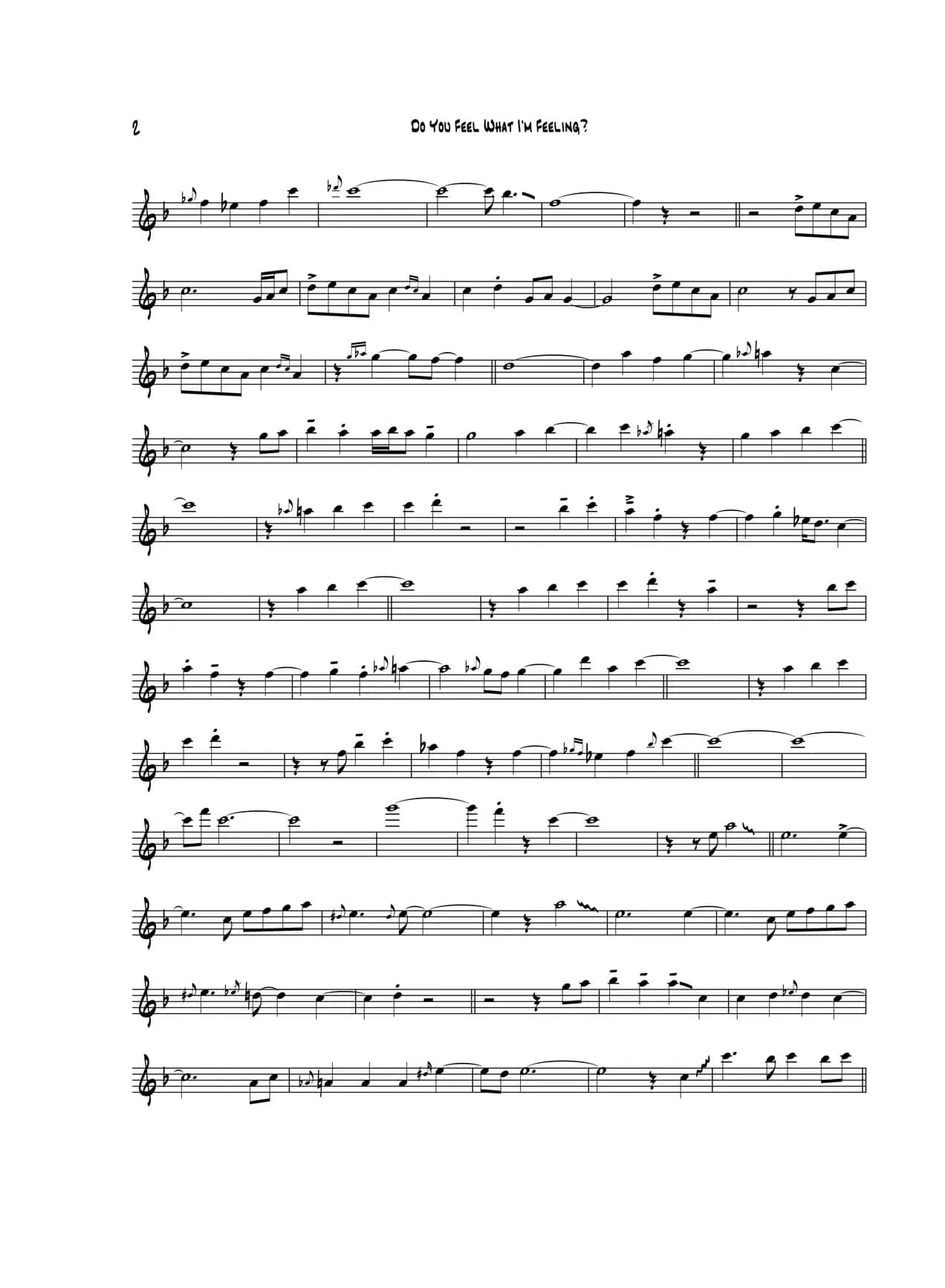 Do You Feel WhatIm Feeling（中音萨克斯）