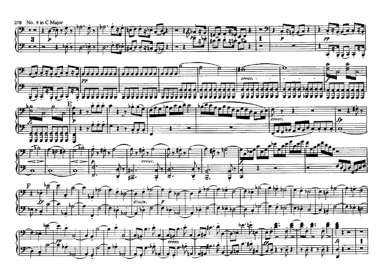 String Quartet No.9 in C Major Op.59-3 - 4 Hands（C大调第九弦乐四重奏·四手联弹）