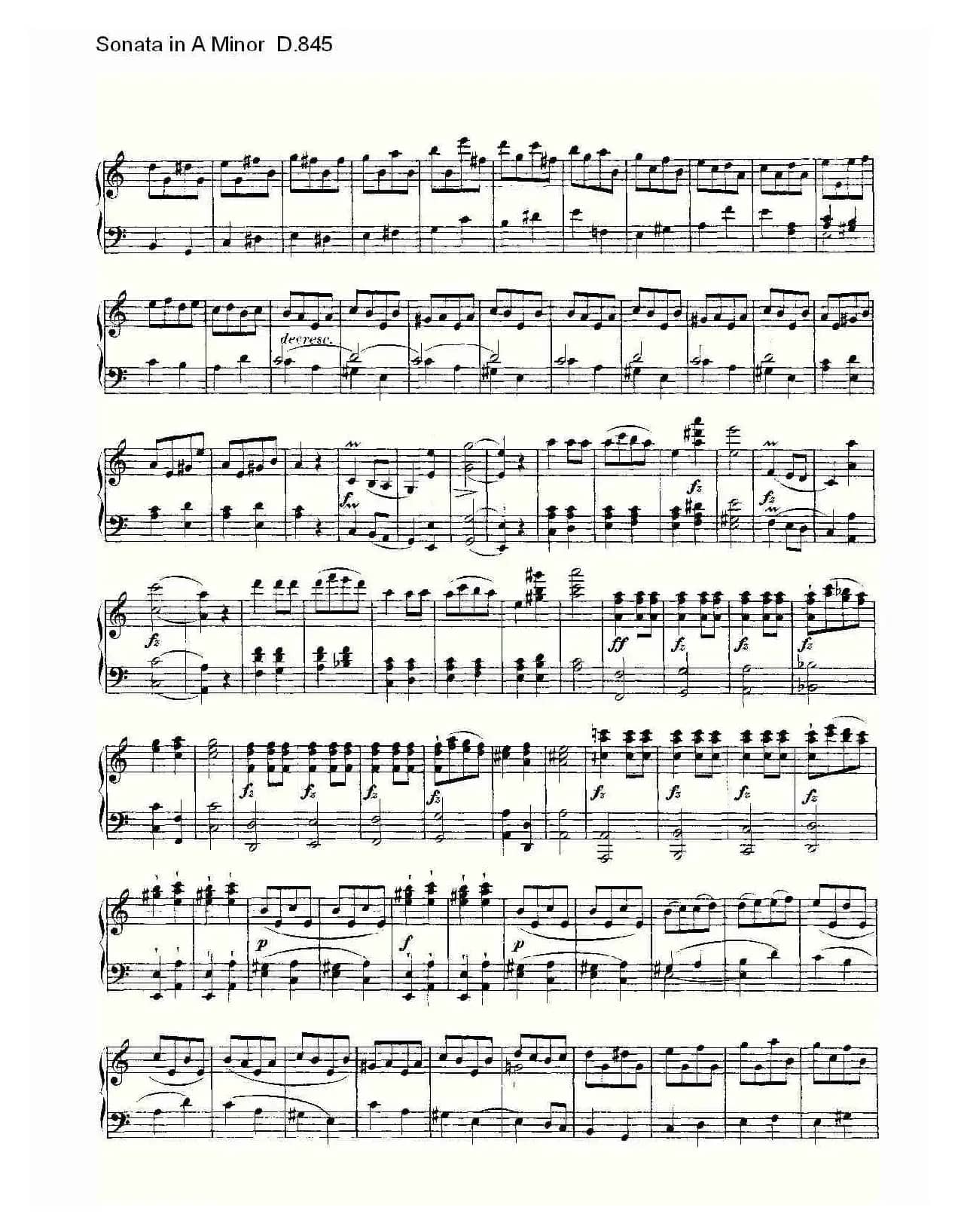 Sonata in A Minor D.845（A小调奏鸣曲 D.845）
