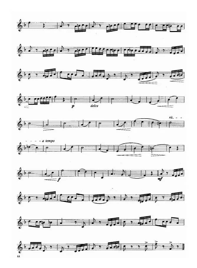 小号考级三级练习曲10首