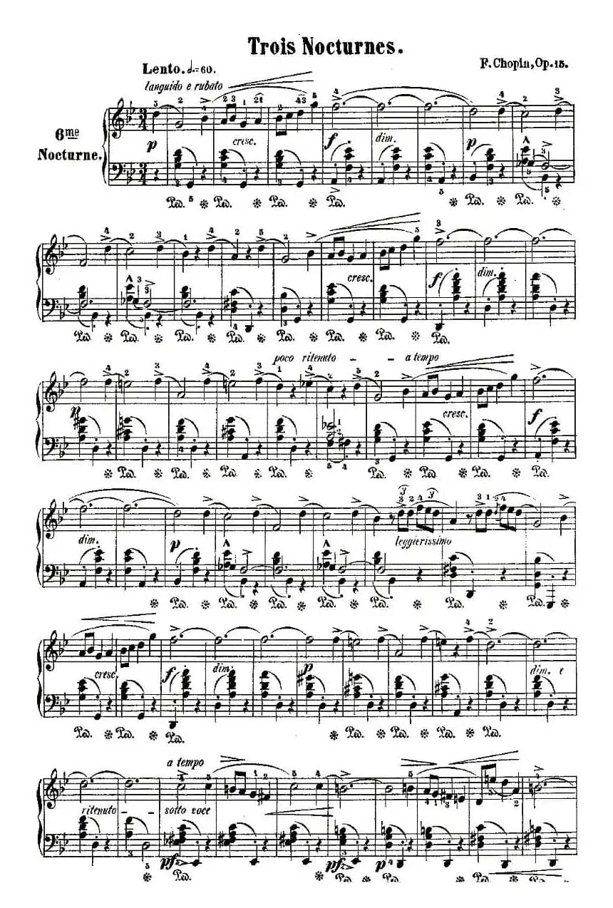 g小调夜曲Op.15-3（Trois  Nocturnes）