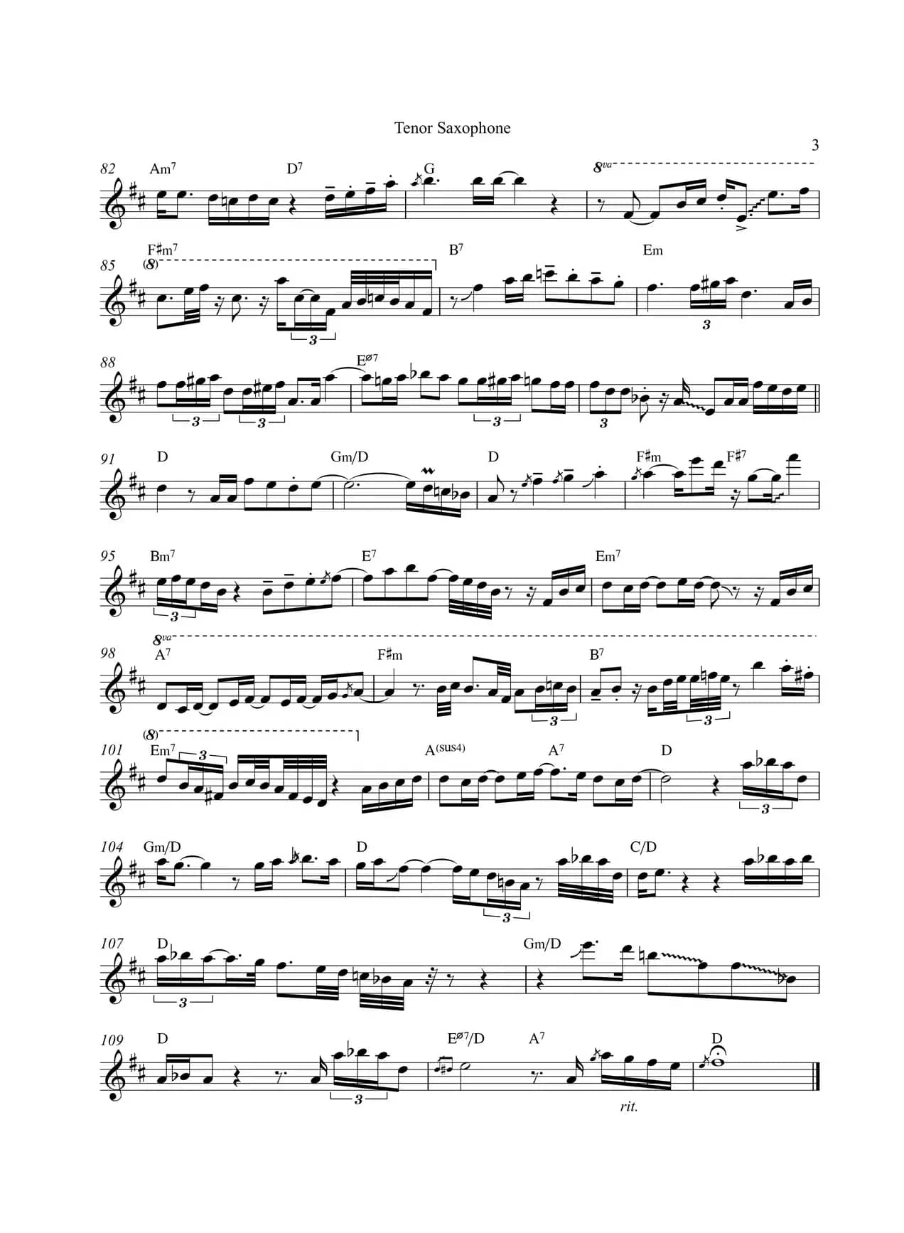 Gospel Truth（次中音萨克斯）