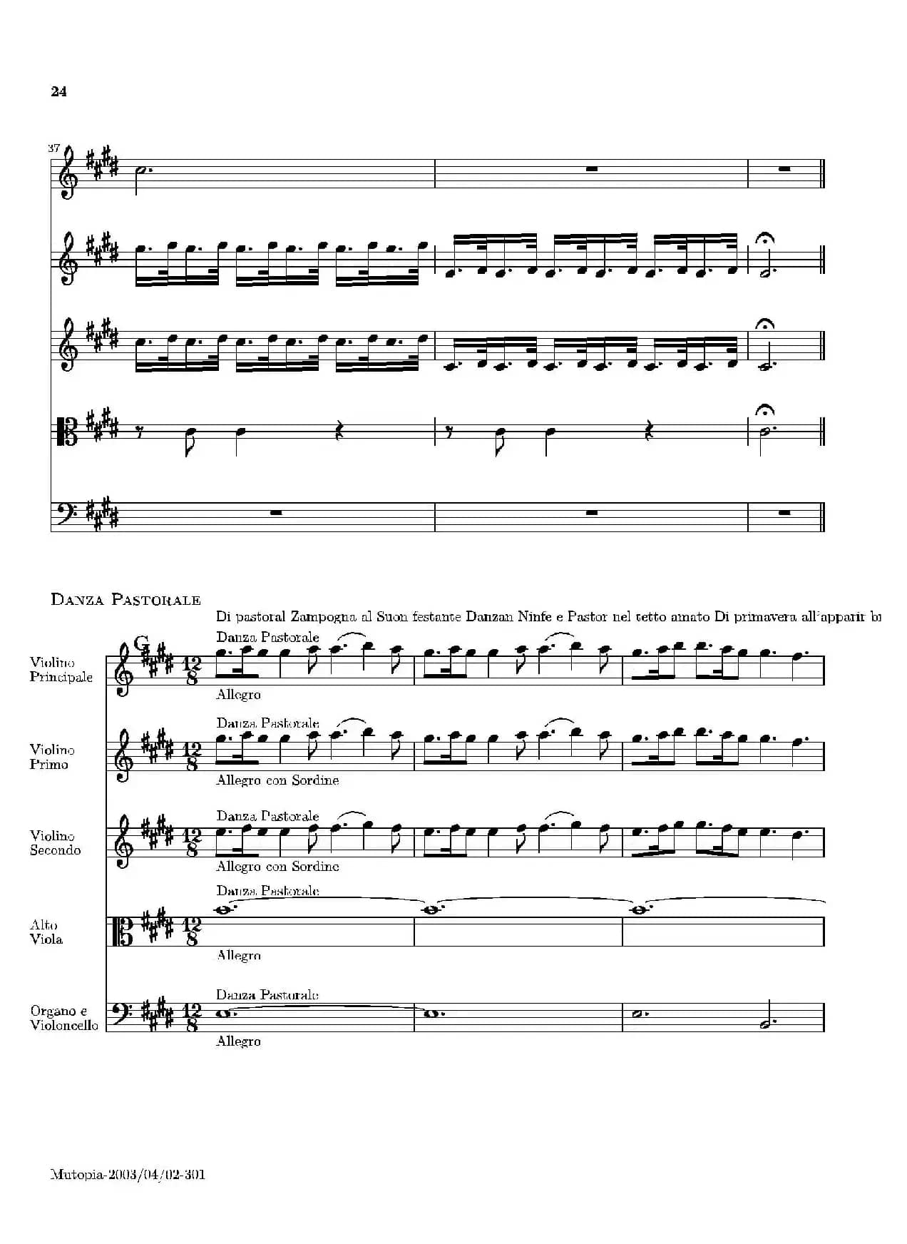 La Primavera·Spring（四季·春）（弦乐协奏曲总谱）