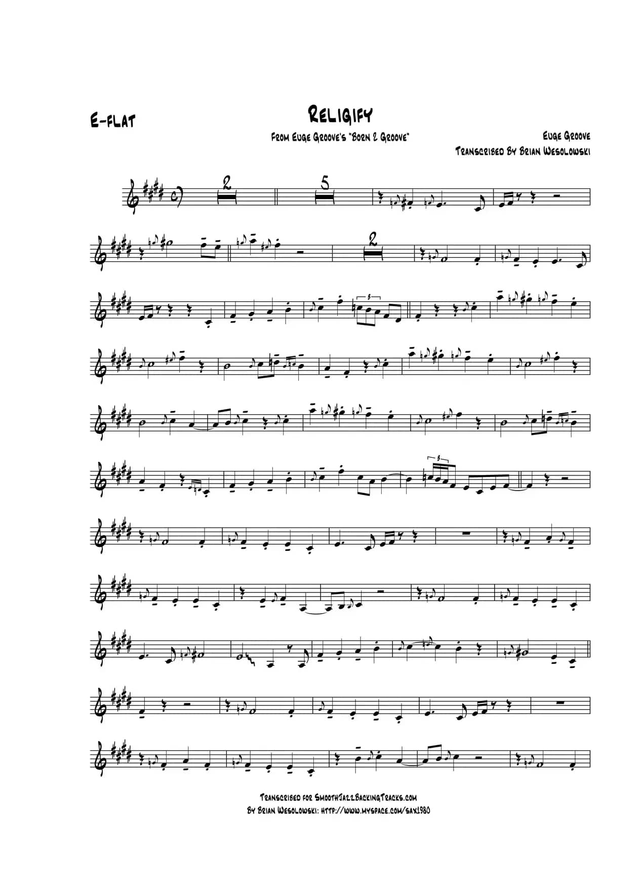 Religify（中音萨克斯）