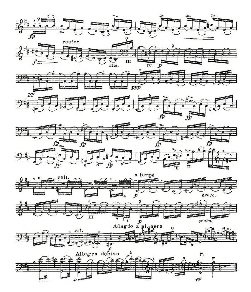 PIATTI 12 Caprices 之10（大提琴）