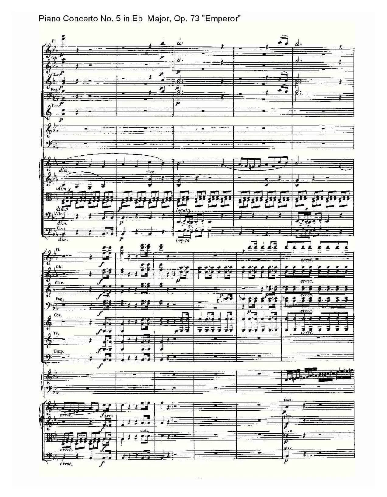 Eb大调钢琴第五协奏曲 Op.73“皇帝” 第一乐章（一）