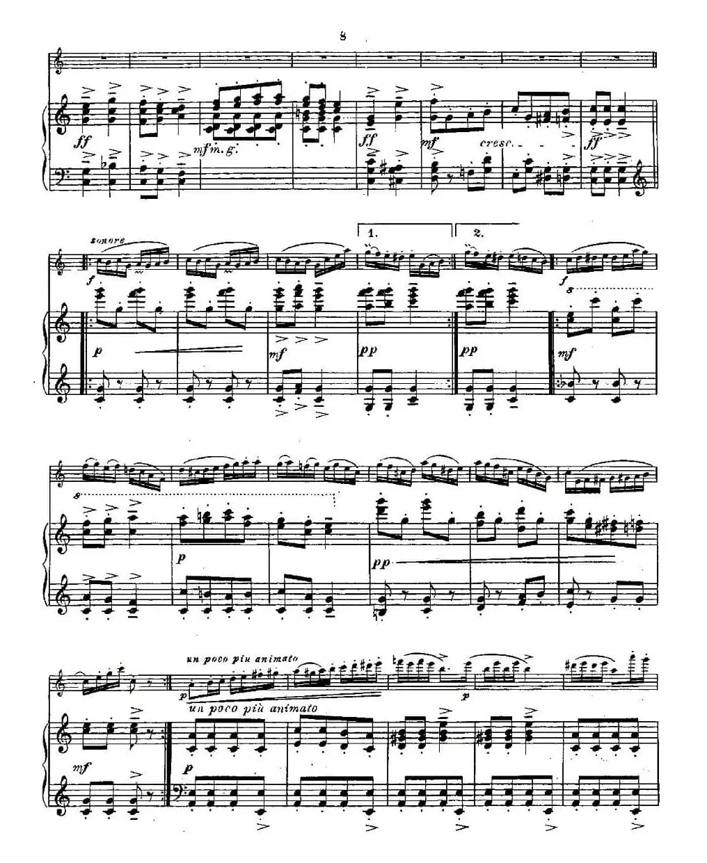 Fantaisies nationales. Op. 59, 6. （长笛+钢琴伴奏）