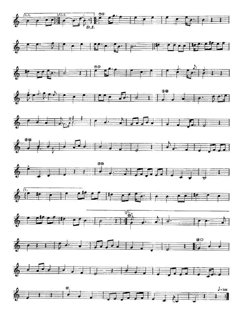 十二木卡姆：Ⅷ 乌夏克木卡姆 401——411（主旋律谱）