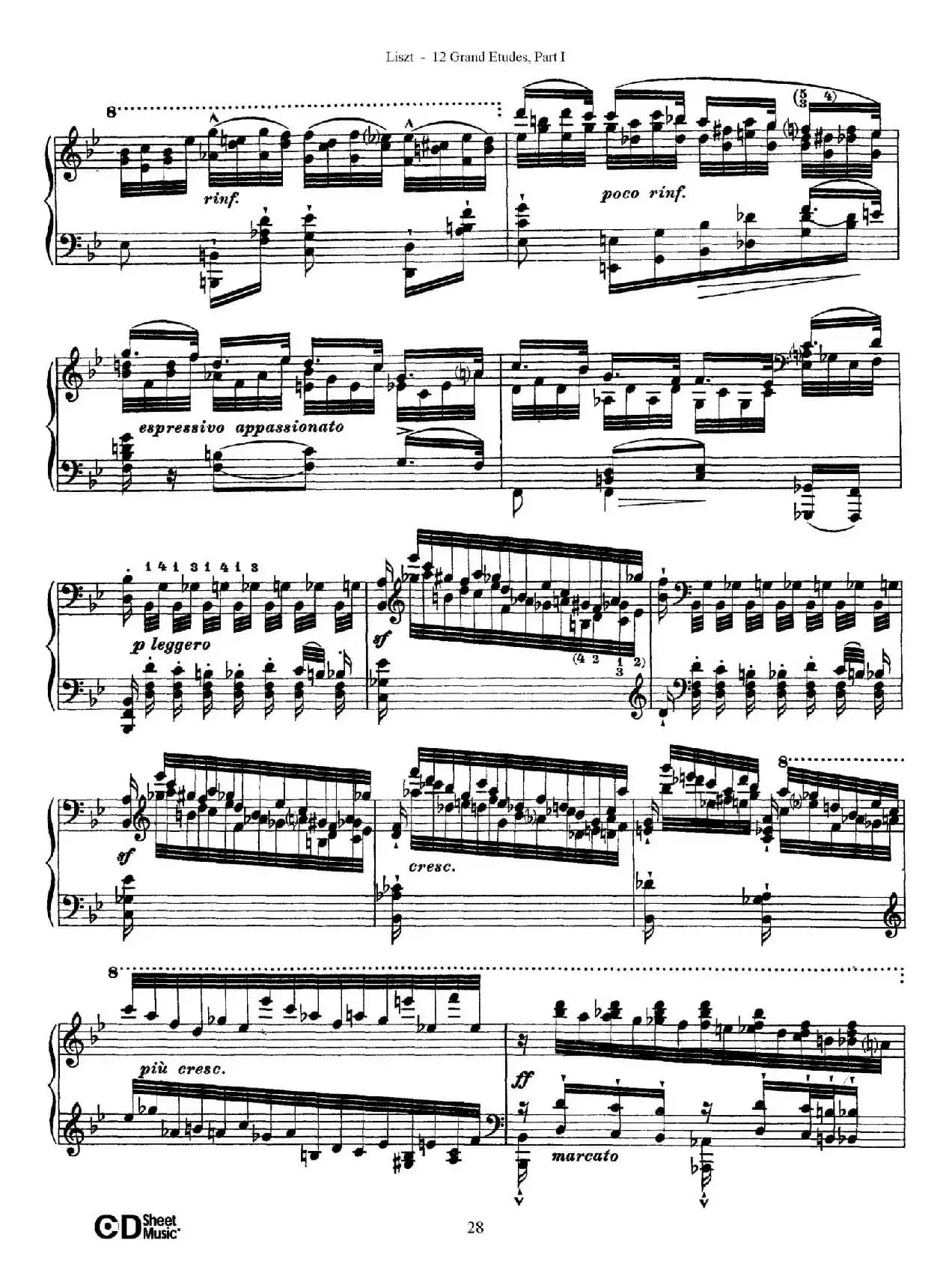 12 Grand Etudes S.137（12首华丽的练习曲·5）