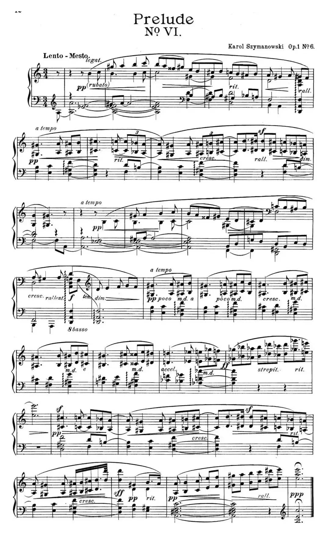 希曼诺夫斯基 9首钢琴前奏曲 Op.1 No.6