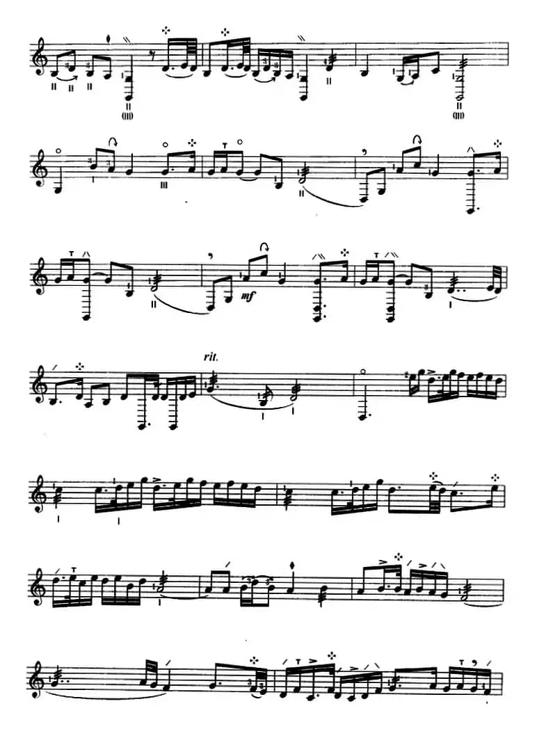 双声恨（三弦、五线谱）