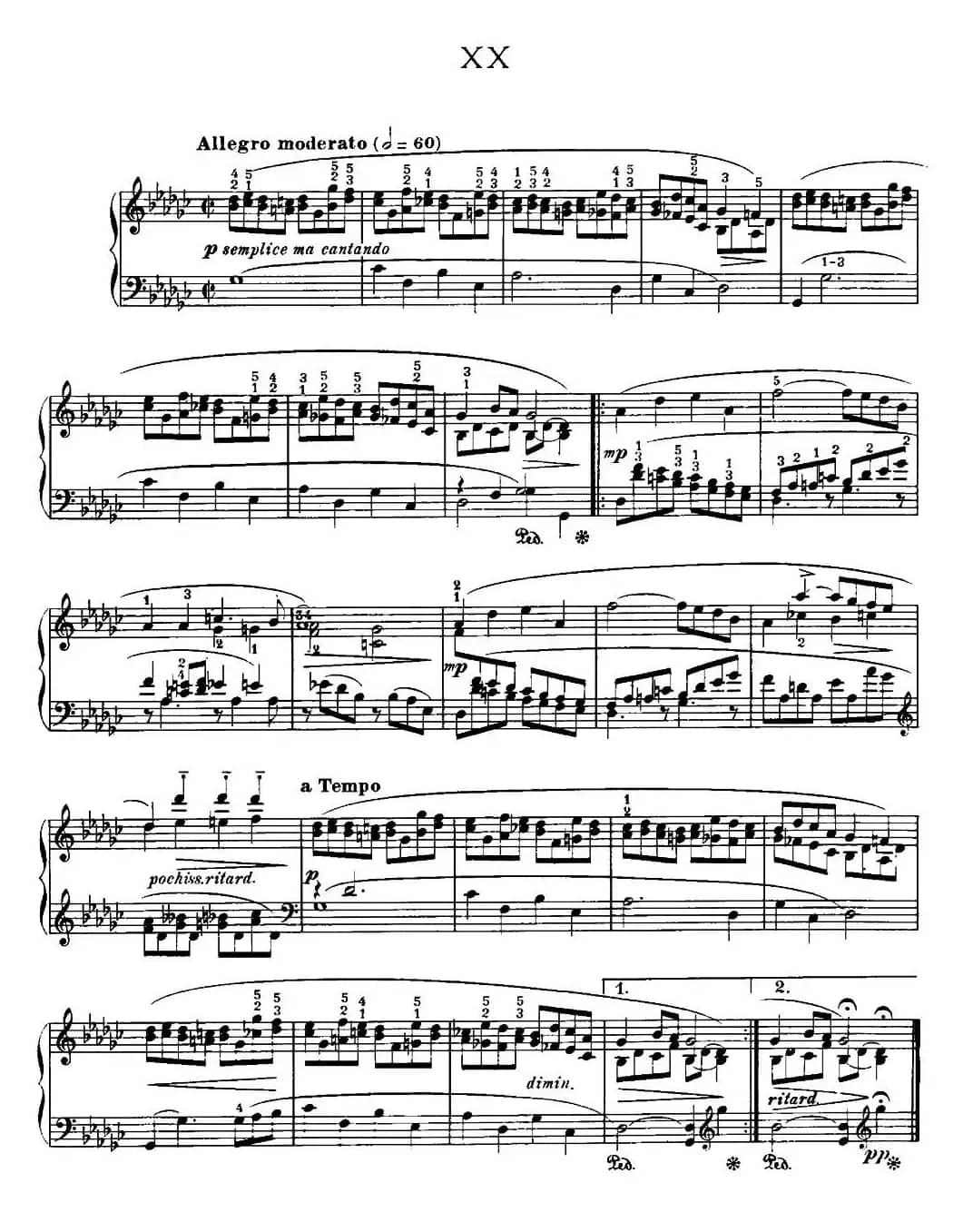 20 Petites Etudes, Op.91（20首小型练习曲）（20）