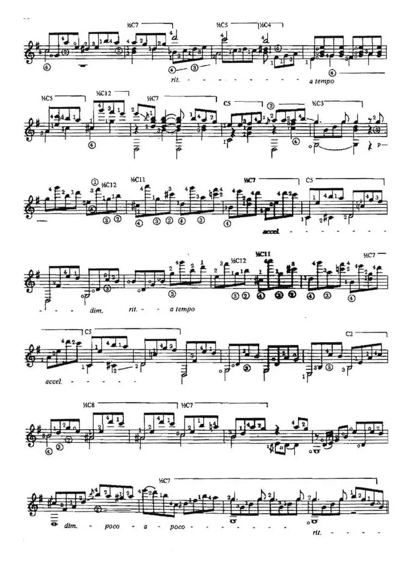 A mi madre（古典吉他）