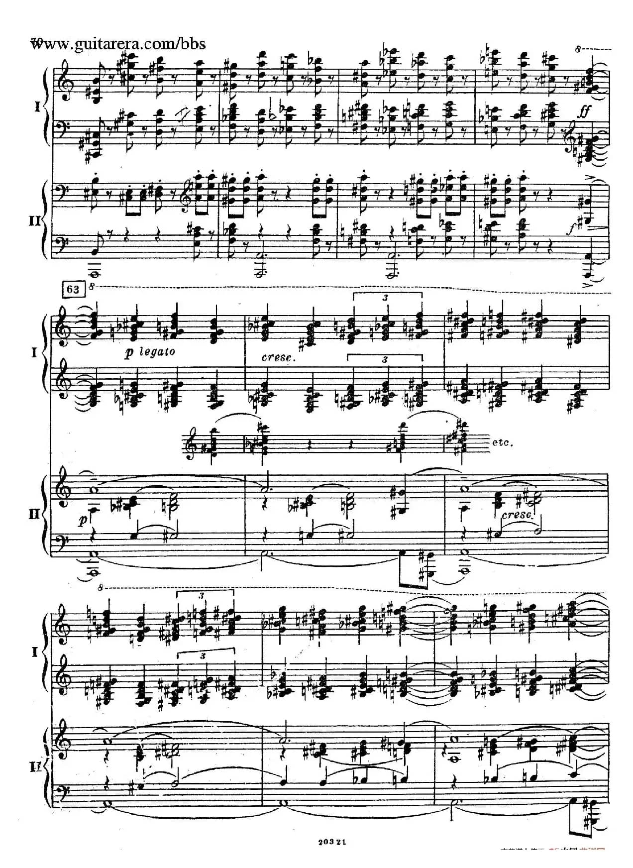 Rhapsody On A Theme Of Paganini Op.43（帕格尼尼主题狂想曲·双钢琴）（P61——87）