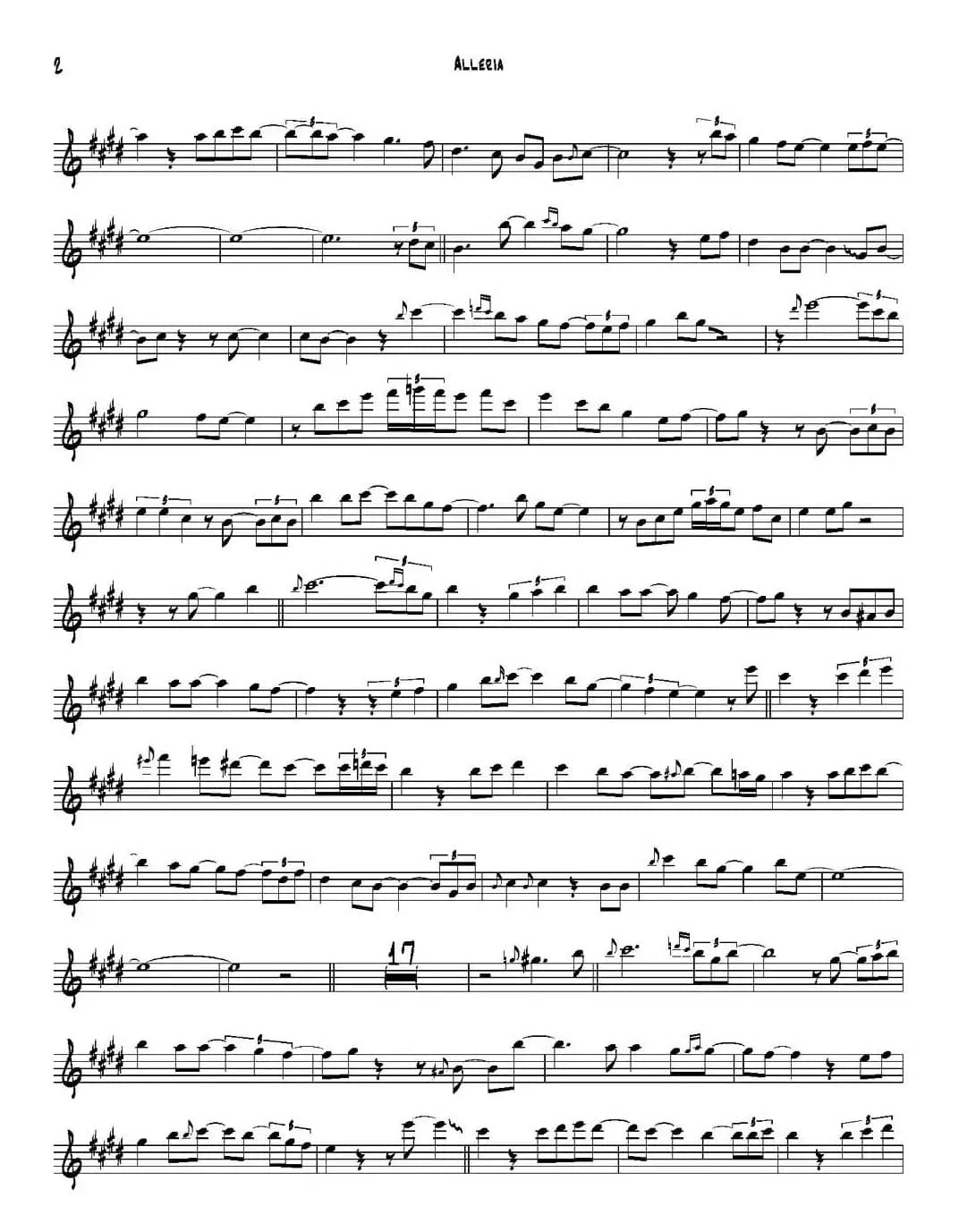 Alleria（降E大调）