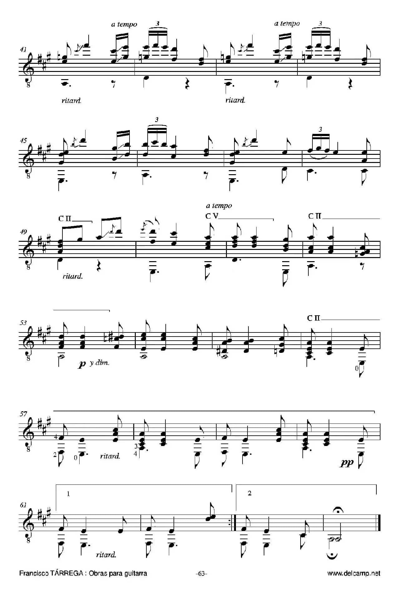 《塔雷加作品全集》第4部分（古典吉他）