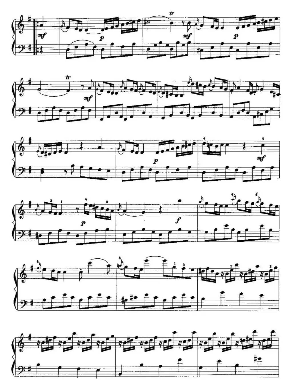 手风琴复调作品：奏鸣曲（J.C.巴赫作曲版、Op.5，No.3）