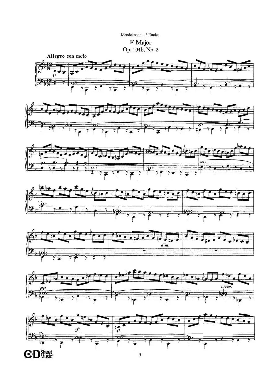 3 Etudes Op.104b（3首练习曲·2）