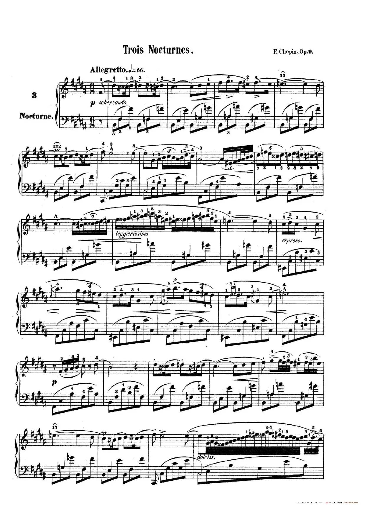 3 Nocturnes Op.9(3首夜曲·3)