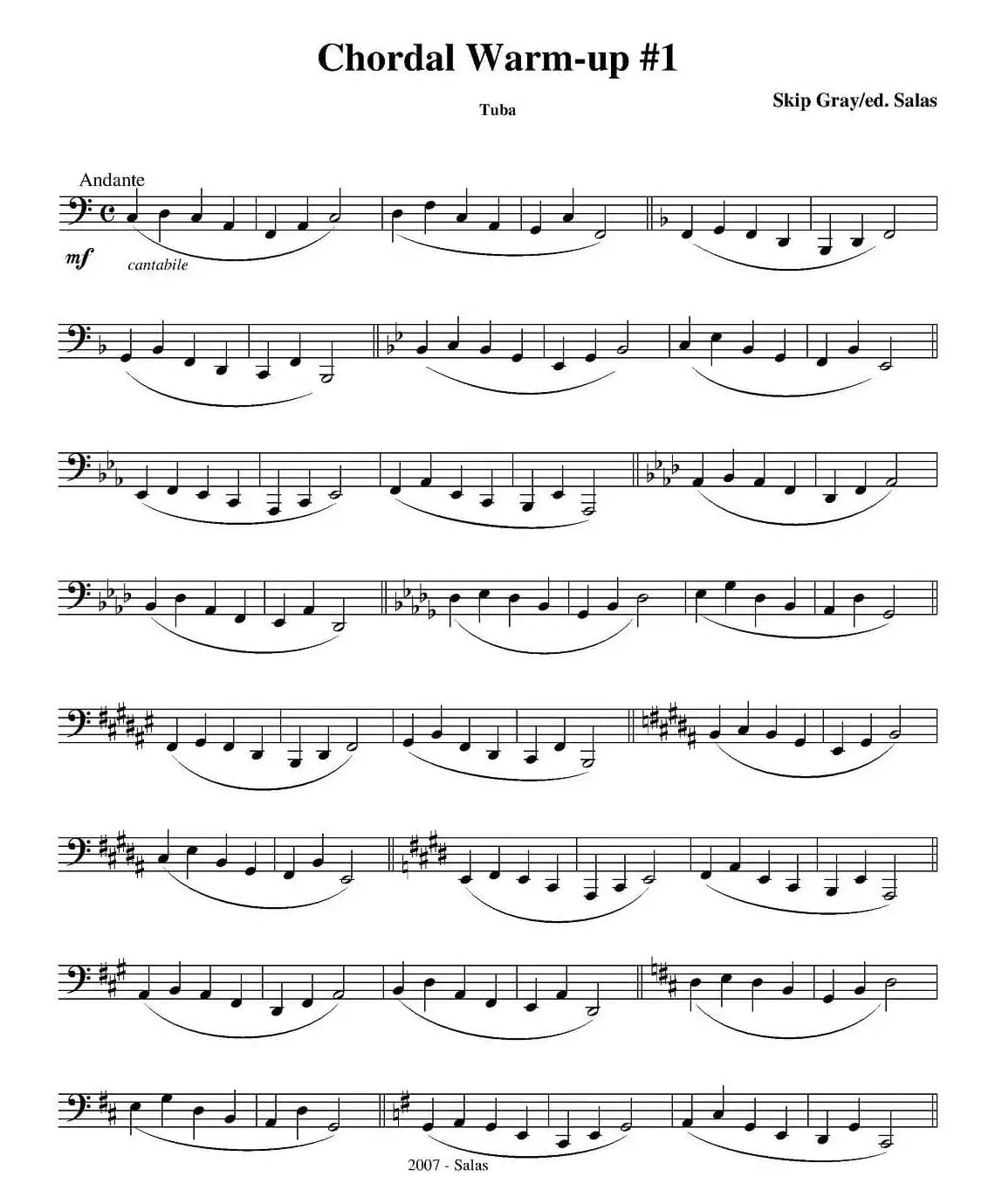 Chordal Warm-up  - Tuba（大号练习教材选曲）