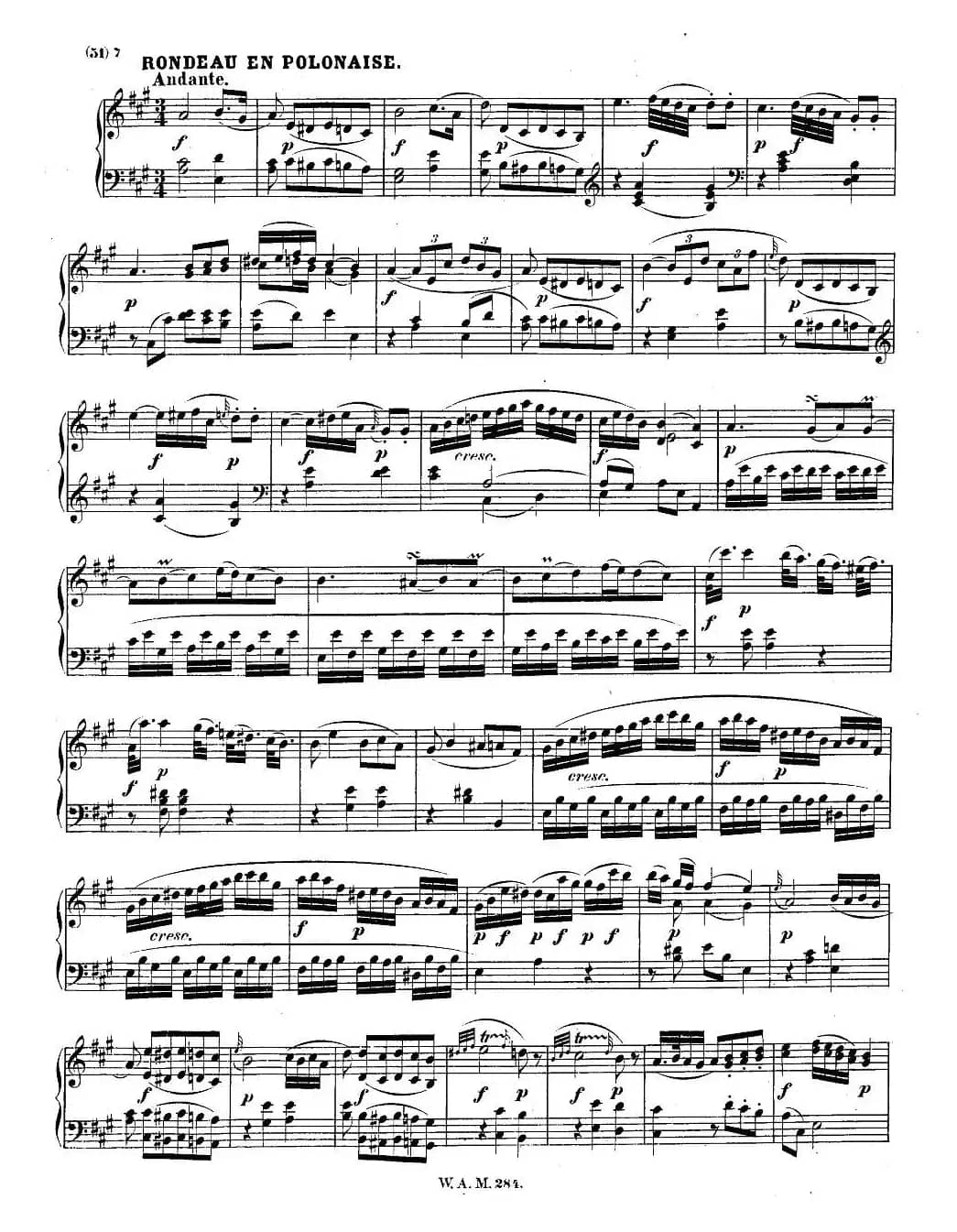 D大调第六钢琴奏鸣曲 KV.284