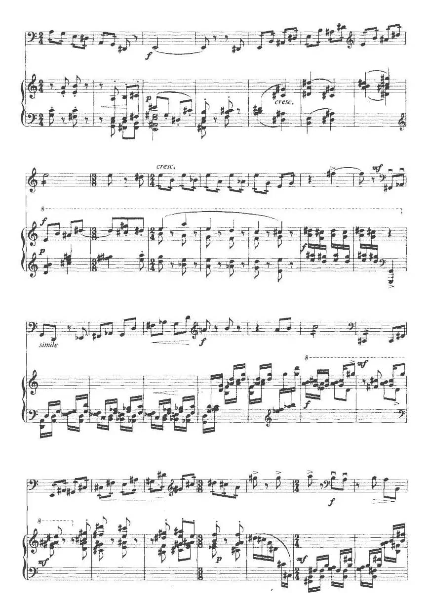 奏鸣曲第二乐章（大提琴+钢琴）