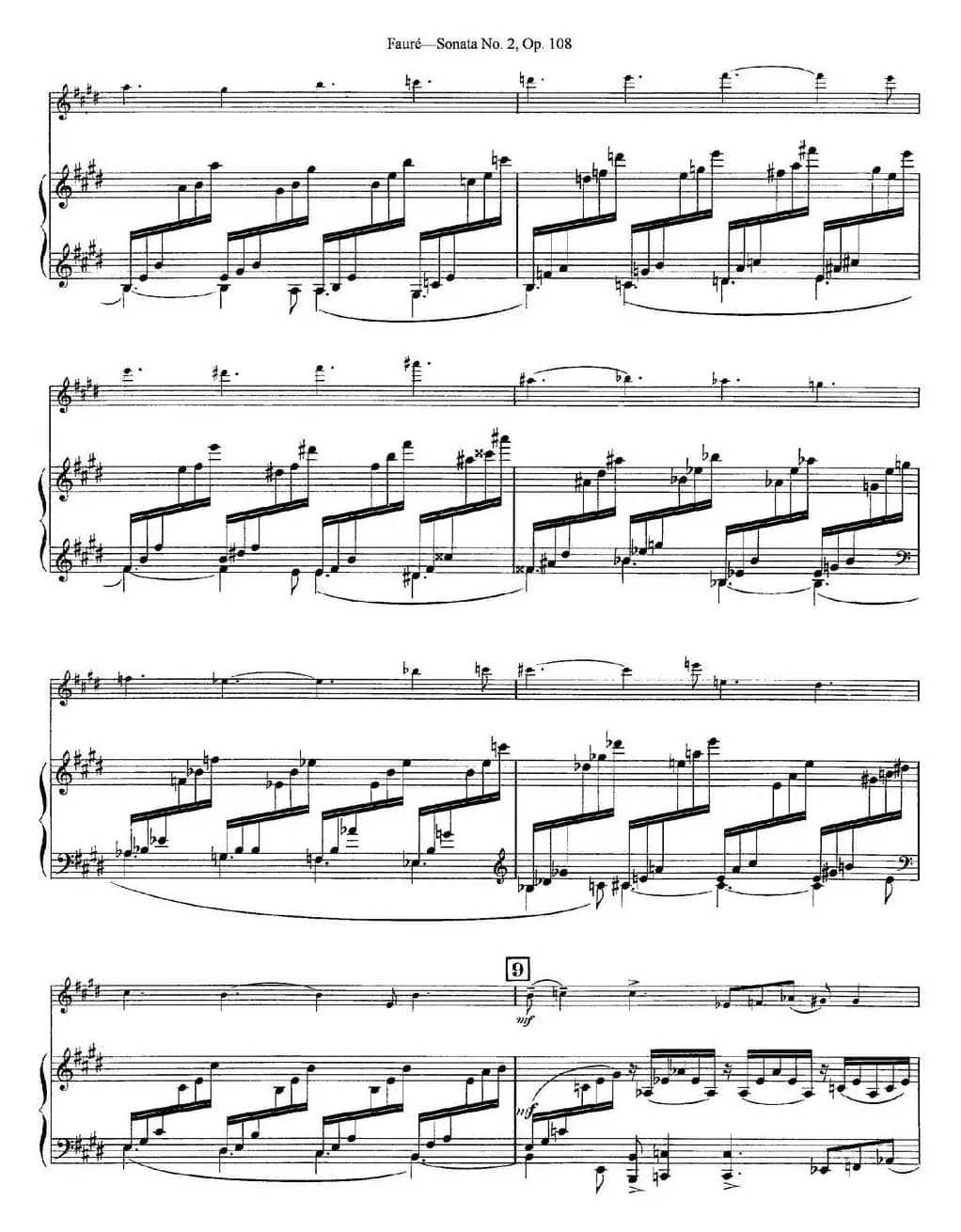 Violin Sonata No.2 Op.108（小提琴+钢琴伴奏）