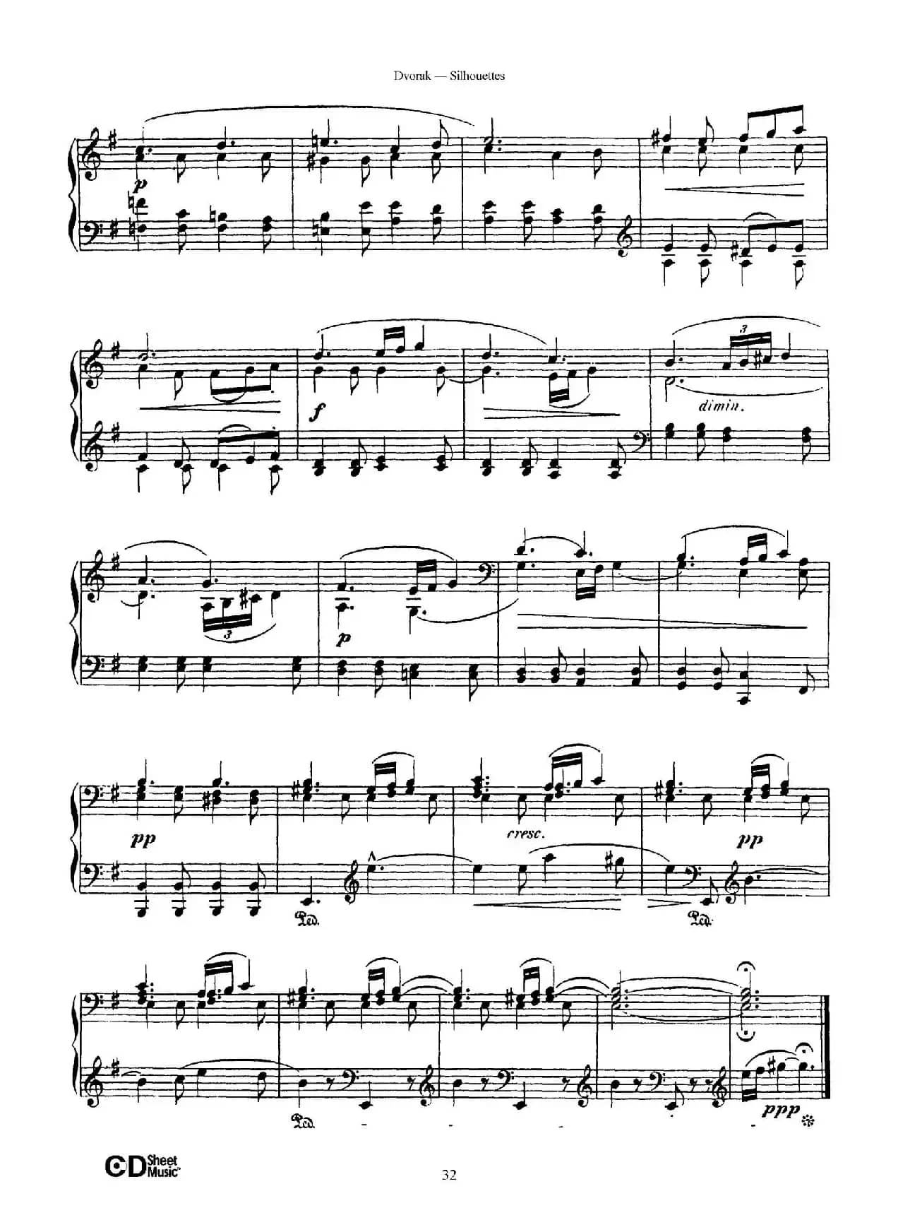 12 Silhouettes Op.8（12首剪影·10）