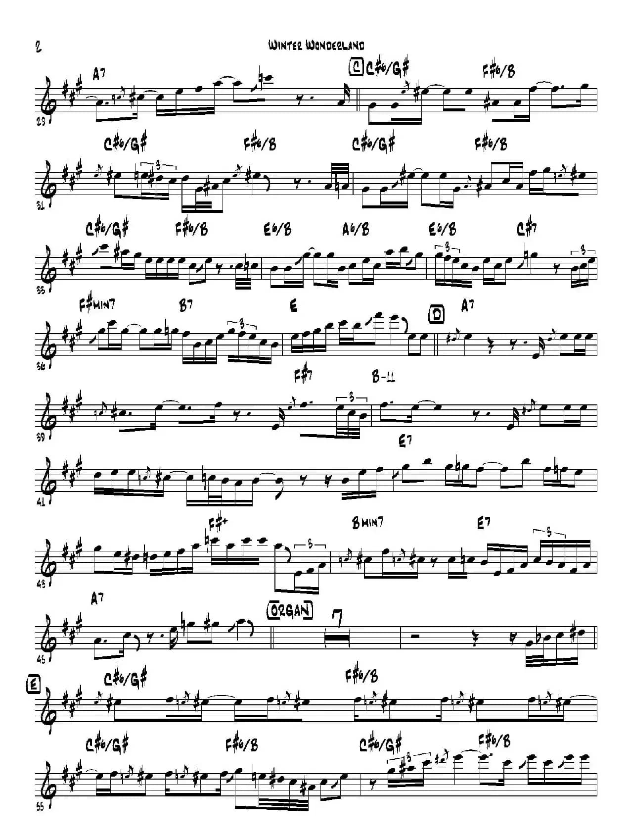 Winter Wonderland（中音萨克斯）