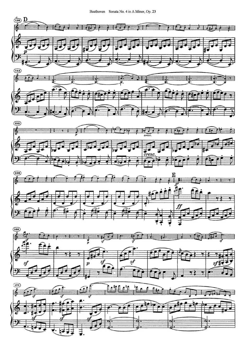 Violin Sonata No.4 in A Minor Op.23（小提琴+钢琴伴奏）