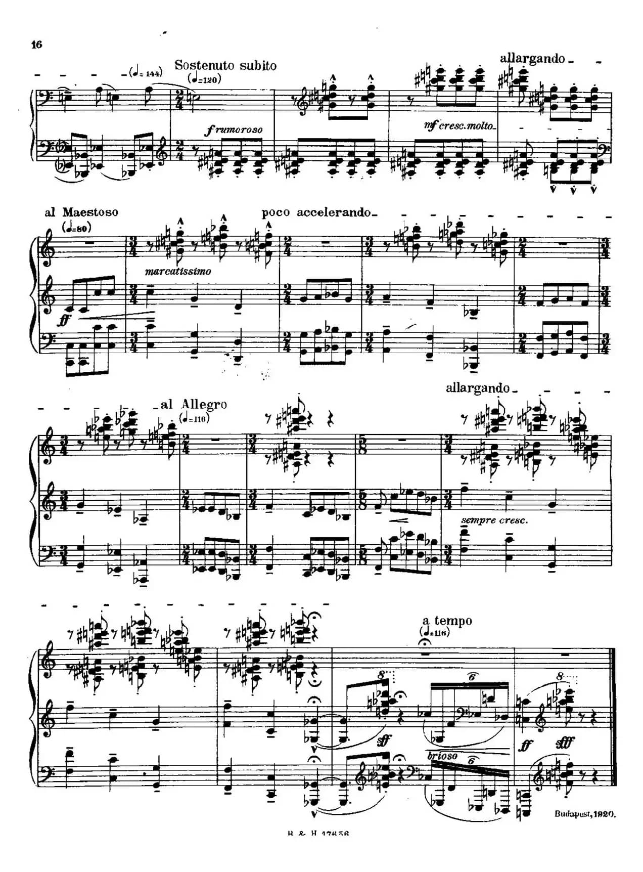 8 Improvisations Op.20（8首匈牙利民歌即兴曲·Ⅷ）