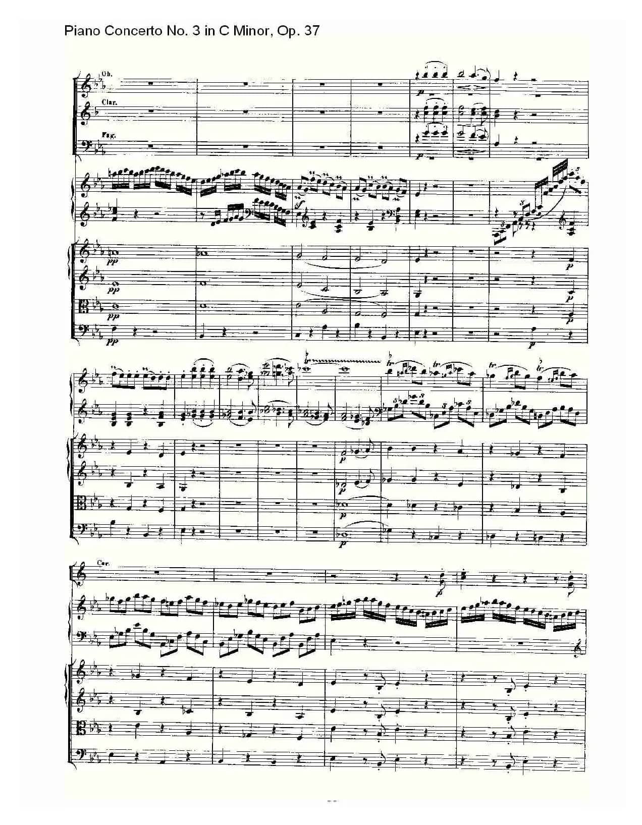 C小调钢琴第三协奏曲 Op.37  第一乐章