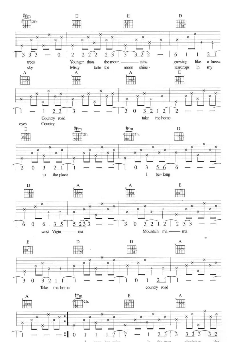 Take Me Home Country Road（乡村路，带我回家）