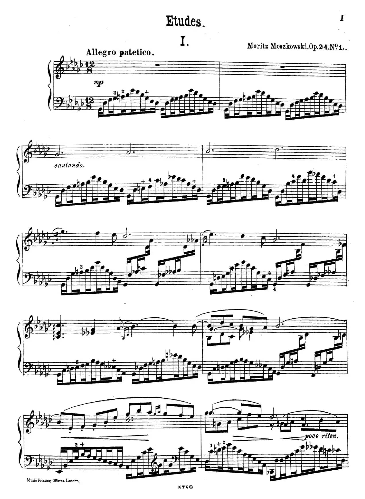 3首音乐会练习曲（Three Concert Etudes Op.24）（Ⅰ）