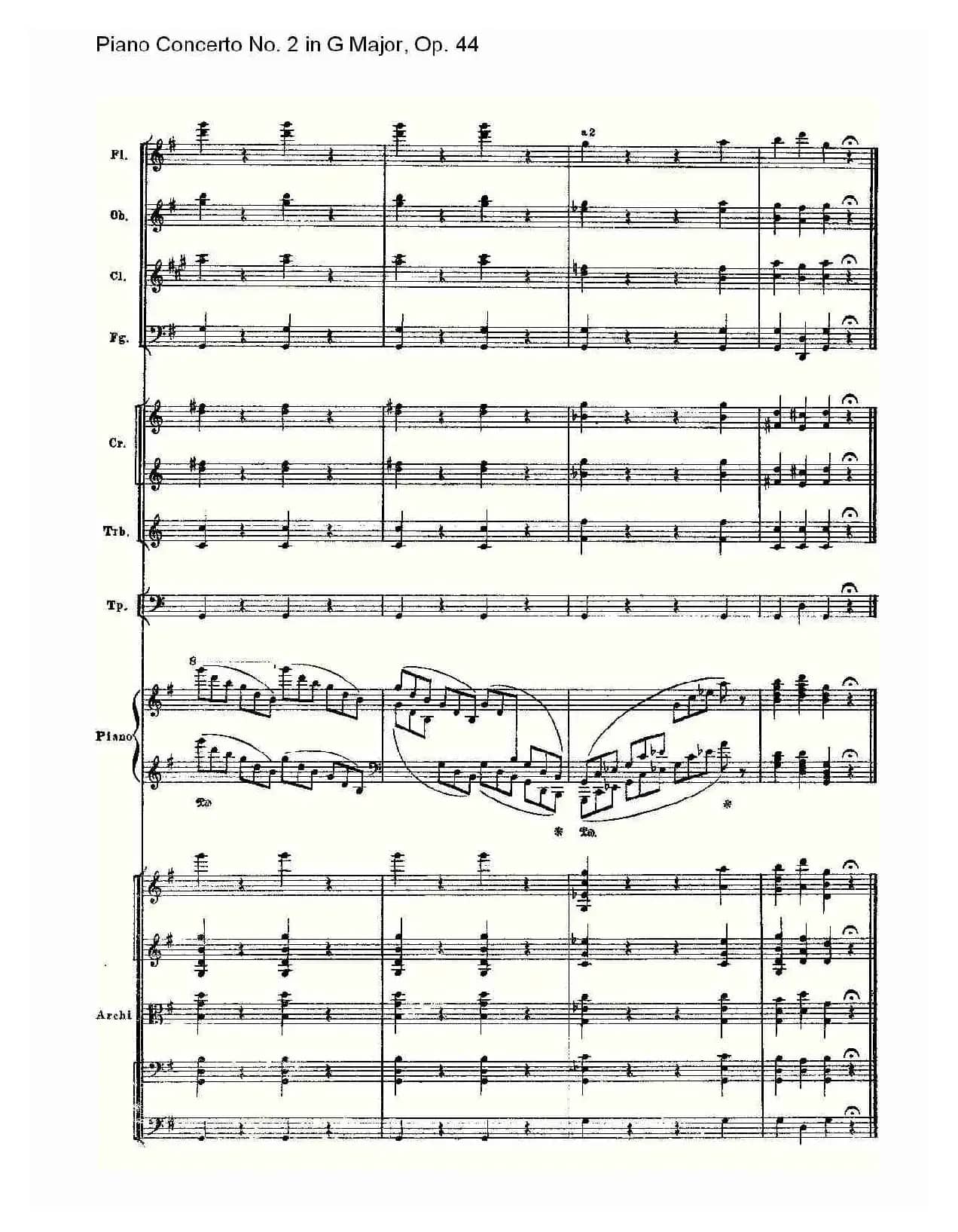 G大调第二钢琴协奏曲, Op.44第一乐章（三）