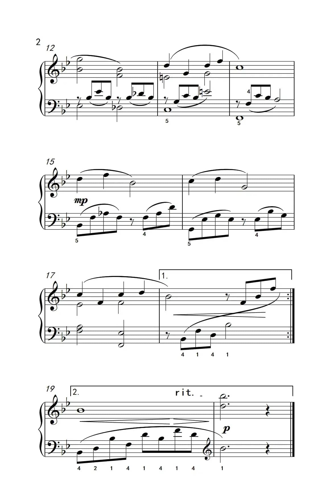 我和你（约翰·汤普森 成人钢琴教程 第二册）