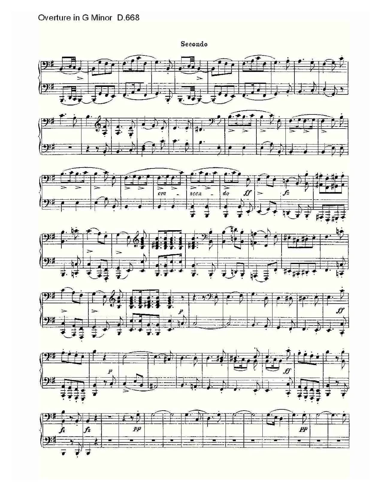 Overture in G Minor D.668（Ｇ小调序曲 D.668）
