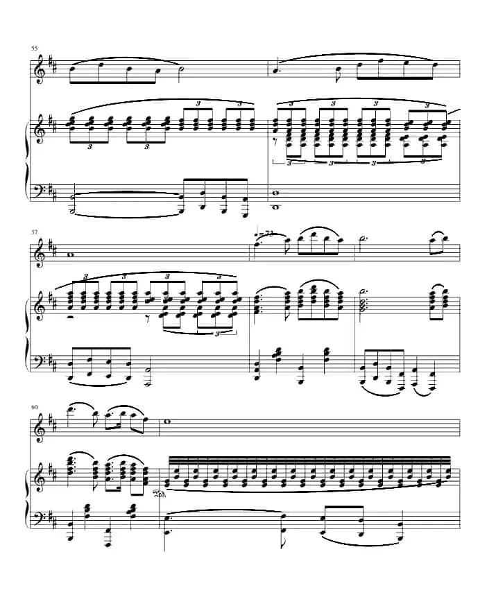 渔舟唱晚（笛+钢琴）