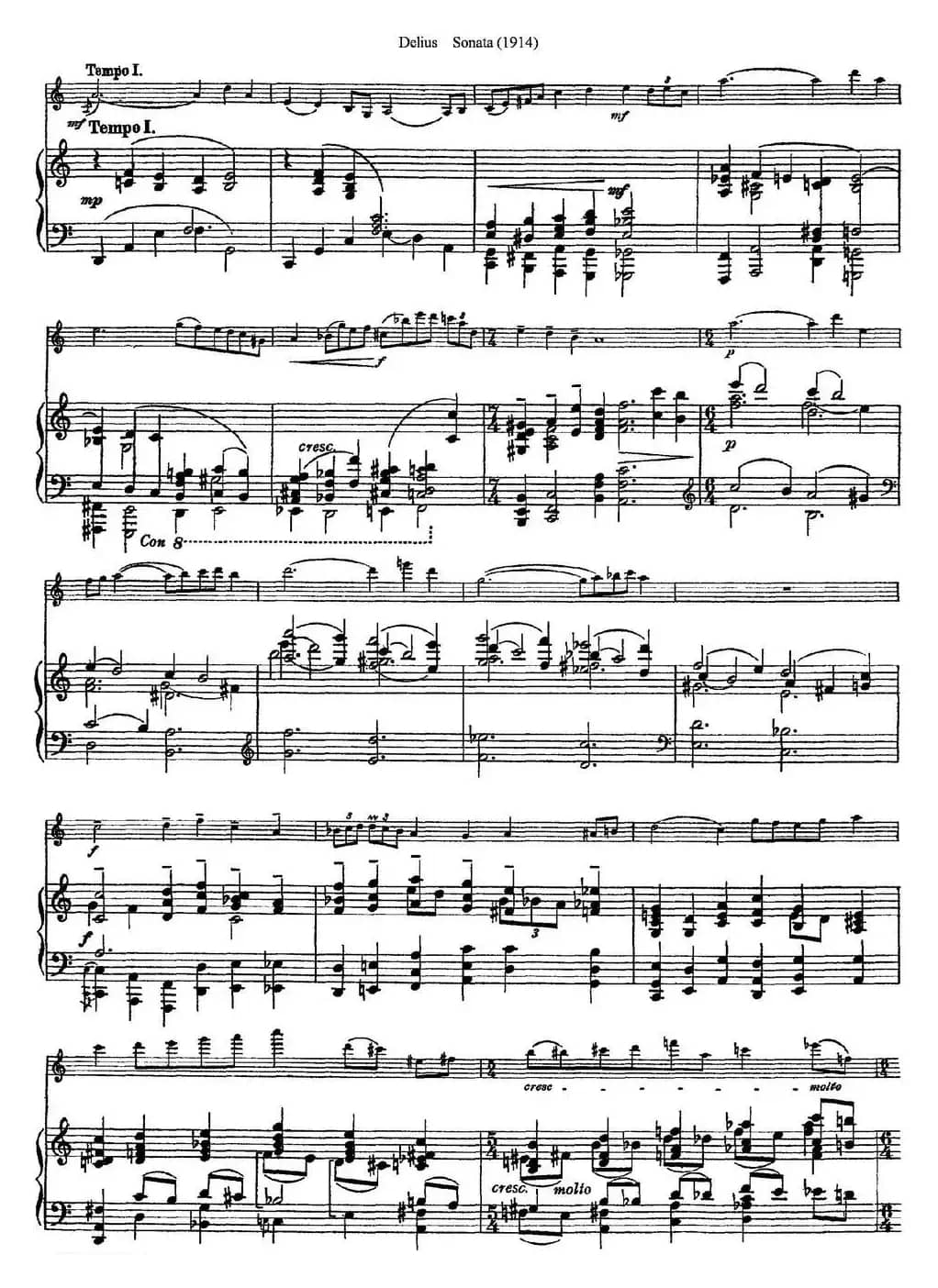 Delius Sonata（小提琴+钢琴伴奏）