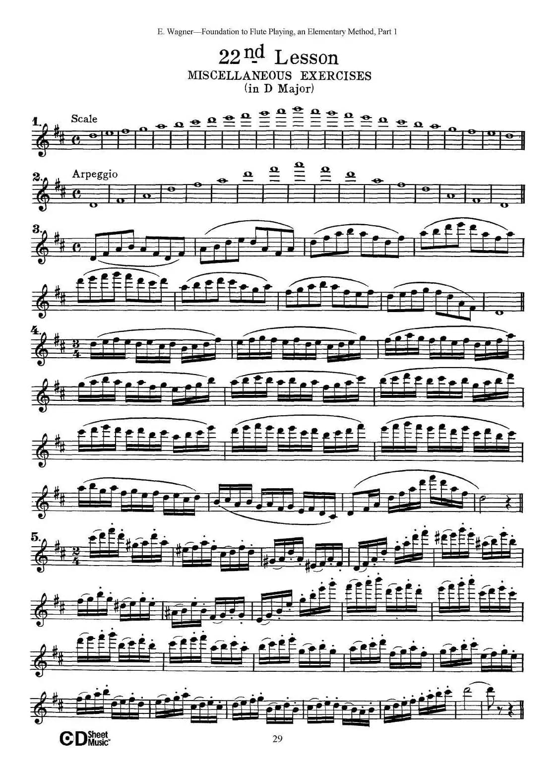 长笛演奏基础教程练习（21—30）