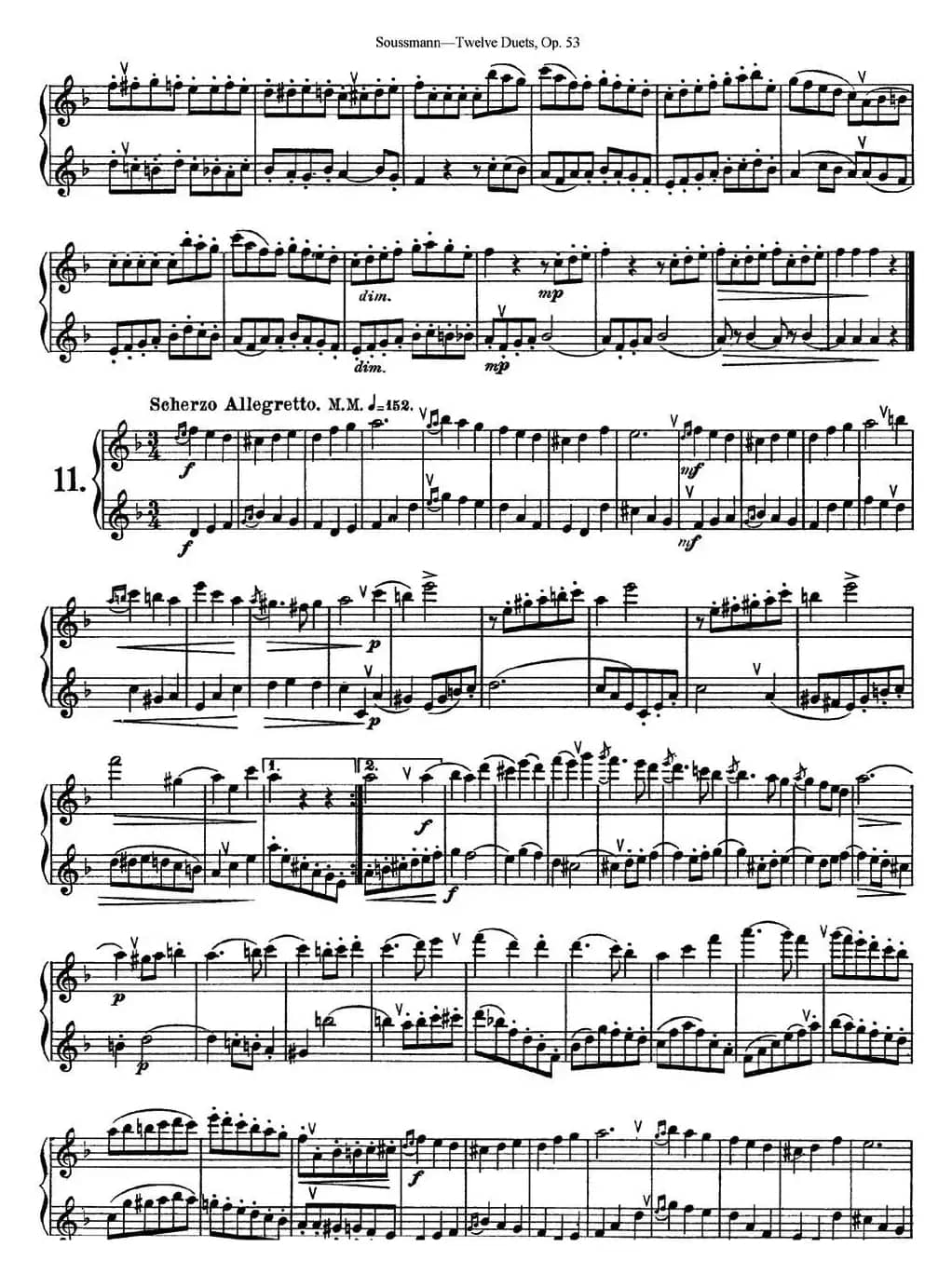 苏斯曼12首长笛重奏曲Op.53（NO.10-NO.11）