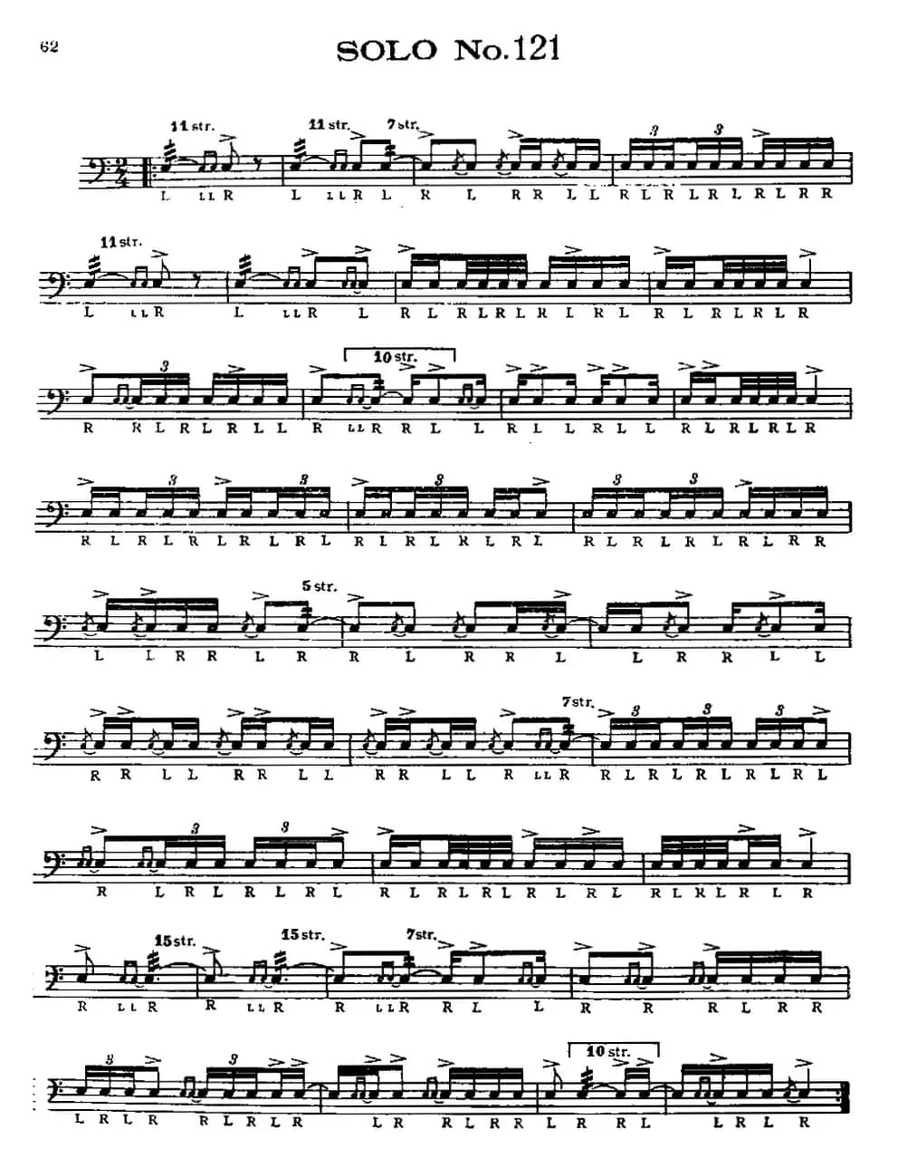 美国军鼓 SOLO No.121-125（爵士鼓谱）