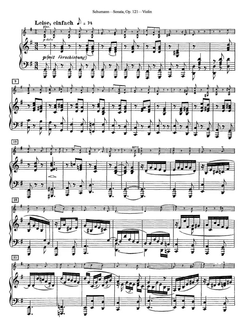 Violin Sonata Op.121（小提琴+钢琴伴奏）