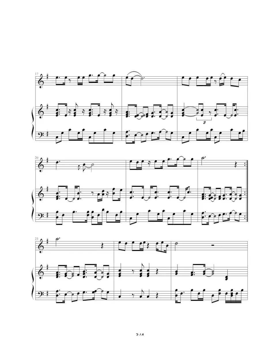 千万次的问（钢琴伴奏谱）