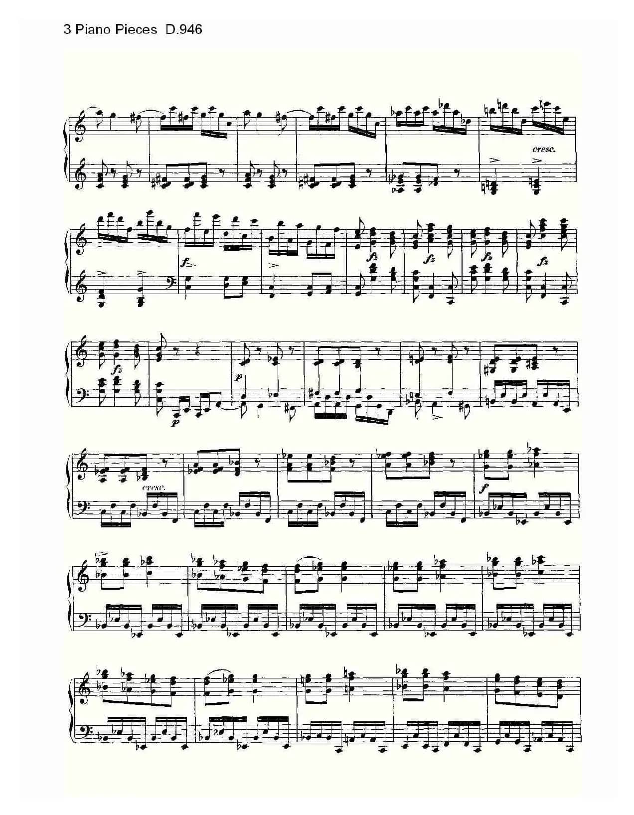 3 Piano Pieces D.946（钢琴三联奏D.946）