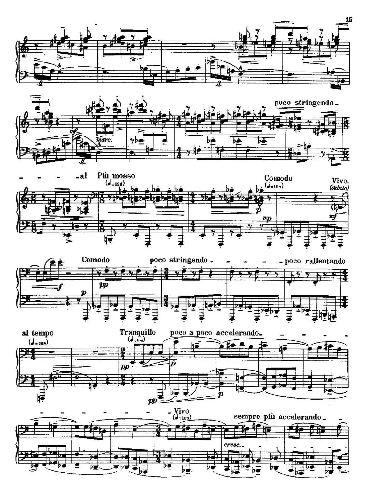 8 Improvisations Op.20（8首匈牙利民歌即兴曲·Ⅷ）